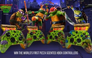 微软配合电影《忍者龟：变种大乱斗》推出附带披萨及味道的限量版Xbox控制器